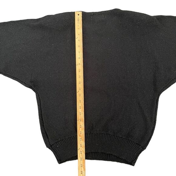 Vintage Jewelled Christmas Sweater Beads Rhinestones Shoulder Pads Women's L - Picture 10 of 12